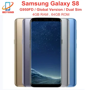 Samsung Galaxy S8 Duos G950FD с двумя Sim-картами 4 ГБ ОЗУ 64 ГБ ПЗУ Глобальная версия NFC 6,2 