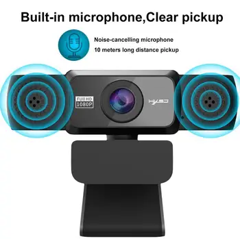 Веб-камера 1080P HD с микрофоном, Поворотная настольная веб-камера для ПК, камера для мини-компьютера, веб-камера для записи видео