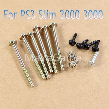 замена 50 комплектов для Playstation 3 PS3 Slim ремкомплект Полный набор поперечных винтов консоли CECH-3000/2000