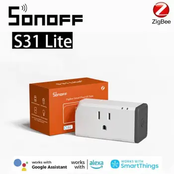 SONOFF S31 Lite ZigBee Smart Plug Американская Умная Розетка С Функцией Контроля мощности и Синхронизации Дистанционного Голосового Управления Alexa Google Home