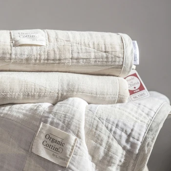 Летние диваны-кровати, стеганое одеяло из хлопка и марли в японском стиле, одеяла для домашнего постельного белья, Декоративный чехол, Дышащее полотенце, одеяло