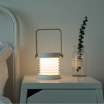 Новый креативный портативный фонарь с сенсорным переключателем, Мини простое освещение С регулируемой яркостью