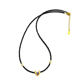 LiiJi, ожерелье-чокер с оленем из стерлингового серебра 925 пробы, настоящая шпинель, лабрадорит, жемчужное ожерелье для девочек, подарок для женщин