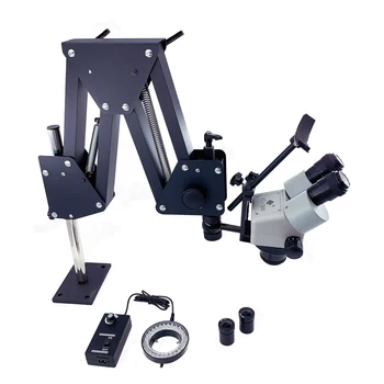 ювелирные инструменты 7X-45X Микроскоп с подставкой Ювелирные оптические инструменты Сверхпрозрачный микроскоп с подставкой для увеличителя Алмазная оправа