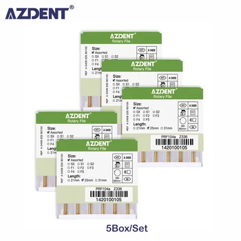 AZDENT 5 Коробок Стоматологический Двигатель Использовать Файл NiTi Super Rotary Термически Активируемые Корневые Файлы Эндодонтического канала 25 мм SX-F3 Стоматологические Инструменты