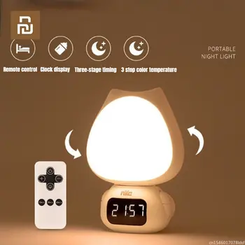 Youpin NVC Светодиодный Маленький Ночник со Светящимися часами с дистанционным управлением, Перезаряжаемая лампа для защиты глаз ребенка, Прикроватная лампа для сна в спальне