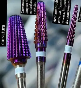 Горячо! Purple Pro Цельные твердосплавные сверла для ногтей, Электрические сверлильные станки для нейл-арта, пилочки для нейл-арта, инструменты для нейл-арта, обрезка и полировка нижнего ногтя