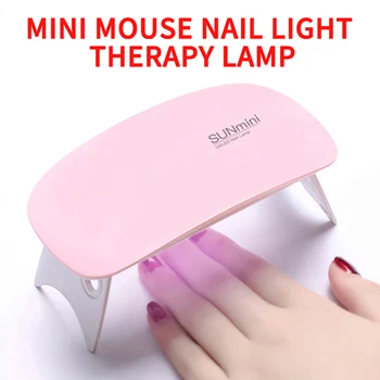 Лампа для ногтей 6 Вт, мини-сушилка для ногтей, белая розовая УФ-светодиодная лампа, портативный USB-интерфейс, очень удобный для домашнего использования