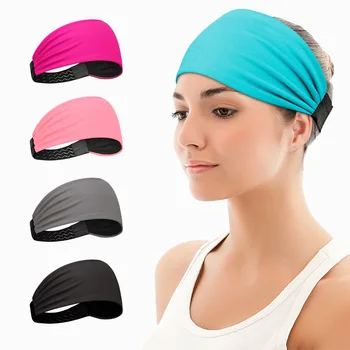 Новая модная спортивная повязка на голову для женщин для фитнеса, впитывающая пот, широкополая повязка на голову, впитывающая пот, повязка для йоги и бега