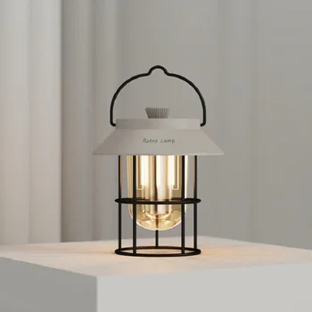 CINODNI Новый дизайн, Предметы первой необходимости для кемпинга, Портативная атмосферная лампа, Перезаряжаемый Регулируемый источник света, ретро светодиодный ночник