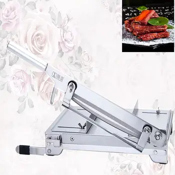 Ручная машина для резки мяса, слайсер из нержавеющей стали, режет ребрышки ломтиками говядины и баранины