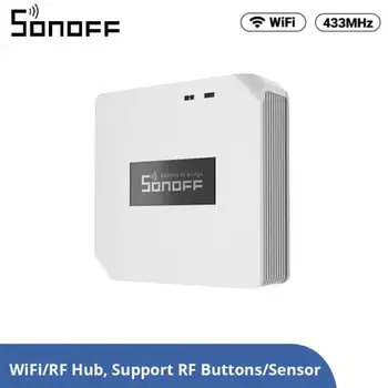SONOFF RF BridgeR2 Беспроводной Шлюз Wifi 433 МГц Smart Hub RF Bridge Поддержка eWeLink Alexa Google Home SONOFF PIR3-RF DW2-RF