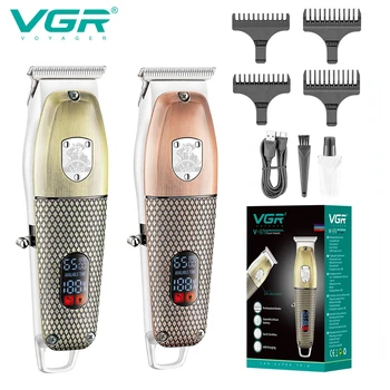 VGR Триммер для волос Электрическая Машинка для стрижки Волос Беспроводная Парикмахерская Машинка для стрижки волос Винтажная Машинка для Стрижки Волос Металлический Триммер для мужчин V-976