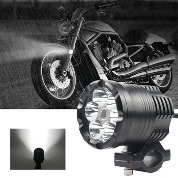 Налобный фонарь для мотоцикла LE, 6 бусин, переоборудованные фары мощностью 60 Вт, мощный прожектор для мотоцикла, переоборудованные аксессуары, валюта налобного фонаря