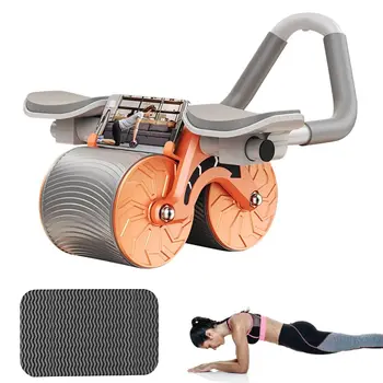 Тренажерное колесо с роликами для пресса, тренирующее мышцы живота, для похудения, Бодибилдинг, Брюшное роликовое колесо с отскоком, здоровый фитнес