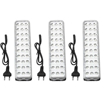 3X Светодиодный фонарик аварийного освещения Mini 30 LED 2 Режима Перезаряжаемая лампа аварийного освещения Для домашнего лагеря на открытом воздухе