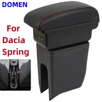 Для Dacia Пружинный подлокотник коробка Для Renault K-ZE Автомобильный ящик для хранения Внутренняя модификация Модификация центрального управления USB Аксессуары