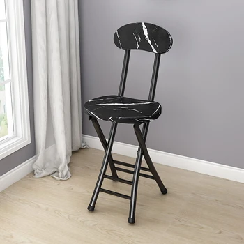 Складной стул бытовой обеденный стул простой стул кресло для отдыха табурет для спальни кресло для балкона портативный круглый табурет для взрослых