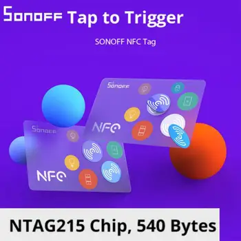 NFC-метки SONOFF, смарт-метки, Триггер, Интеллектуальная метка для управления сценой, Автоматизация телефонов с поддержкой NFC, NFC-метка, 215 чипов, NFC-метка SONOFF