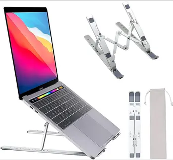 Портативная подставка для ноутбука, Алюминиевый кронштейн, Складная Воздушная поддержка Macbook Pro, Регулируемый держатель для ноутбука, подставка для планшета для ПК