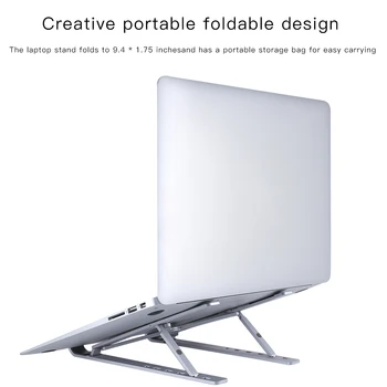 Регулируемая подставка для ноутбука, складной нескользящий настольный держатель для ноутбука, Алюминиевый кронштейн для планшета