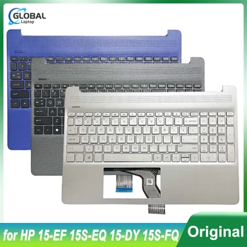 Новая Клавиатура США для ноутбука HP 15-EF 15S-EQ 15-DY 15S-FQ, Подставка для рук, Верхняя крышка, Замена верхнего корпуса с подсветкой L63578-001, L63579-001
