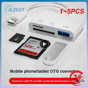 1 ~ 5ШТ Elough Type C Адаптер TF CF SD Устройство Чтения Карт памяти USB C Card Adapter Для Macbook Huawei Samsung OTG Writer Compact
