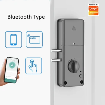 Bluetooth APP Умный Дверной Замок Smartlock Tuya APP Дистанционное Управление IC Карта Моторный Замок Невидимый Бесключевой Без Установки Сверлильного Отверстия