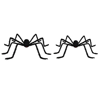 Украшения в виде паука на Хэллоуин, Набор страшных гигантских пауков на Хэллоуин, украшение для сада на открытом воздухе, реквизит для дома