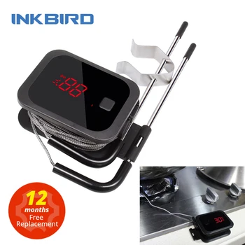 INKBIRD IBT 2X Для приготовления пищи Bluetooth Беспроводной термометр для барбекю Зонды и таймер С двойными зондами для духовки мяса Гриль Бесплатное приложение