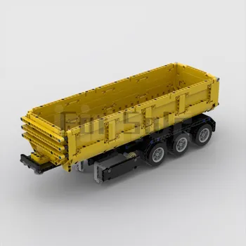 MOC-41415 Трехосный Самосвальный Прицеп Для грузовика Mack Scale от Pikeymike Модель строительного Блока Сращенная Игрушка-Головоломка Детский Подарок