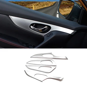 ABS Матовый для Nissan Qashqai J11 2014-2020 Аксессуары для интерьера автомобиля, внутренняя дверная чаша, защитная рамка, отделка для укладки, 4 шт.