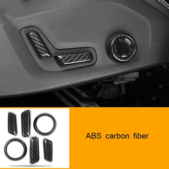 ABS Переключатель Регулировки автомобильного сиденья из Углеродного волокна, Декоративная Накладка, Наклейка Для Volvo XC60 2018 2019 Аксессуары для Укладки автомобилей