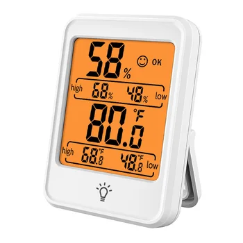 Главная Электронный Цифровой дисплей, Термометр, Гигрометр, измеритель температуры и влажности в помещении, F / ° C, Переключение