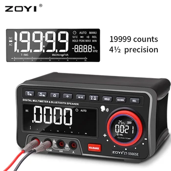 ZOYI ZT-5566SE Настольный Голосовой Мультиметр Профессиональный Цифровой Bluetooth 19999 Отсчетов True RMS Автоматический Диапазон DC/AC Метр