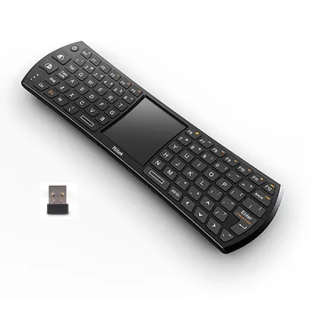Беспроводная мини-клавиатура 2,4 G с тачпадом, USB-приемник Rii K24T, пульт дистанционного управления для Smart TV, TV Box, Xbox, Планшетов, ПК, Mac