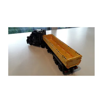 MOC-23594 + 17884 Грузовик + Прицеп Строительный блок Модель Сращенная Электрическая игрушка-головоломка Детский подарок