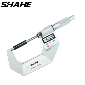 Цифровой электронный микрометр SHAHE IP65 снаружи 0-25/25-50/50-75 /75-100 мм Цифровой микрометр 0,001 мм