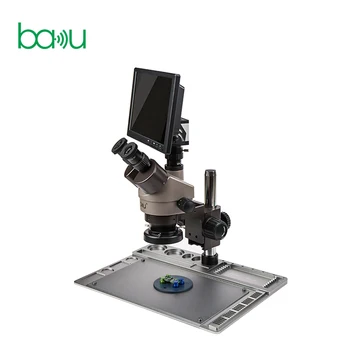 Новейшая видеокамера BAKU ba-011, бинокулярный микроскоп с Настольной Подставкой для Ремонта печатных плат SMD