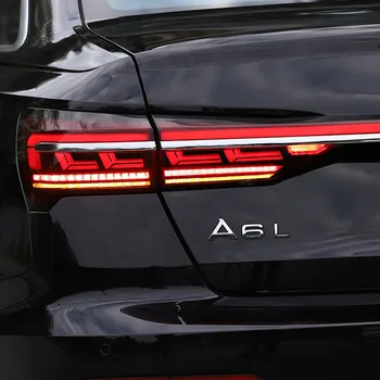 Автомобильные Светодиодные Задние Фонари Для Audi A6 C8 Задний фонарь 2019 2020 2021 A6L Обновление Стиля A8 Через задний фонарь Сигнальные Тормозные Лампы заднего Хода