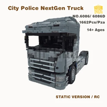 MOC-6086 Городская Полиция NextGen Модель Грузовика С Рисунками в формате PDF Строительные Блоки Кирпичи Детские Игрушки 