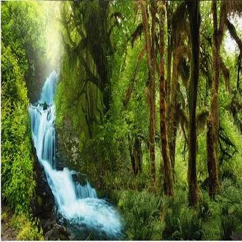 обои на заказ beibehang, нетканые обои высокой четкости rain forest of the stream, серия фоновых обоев для окружающей среды
