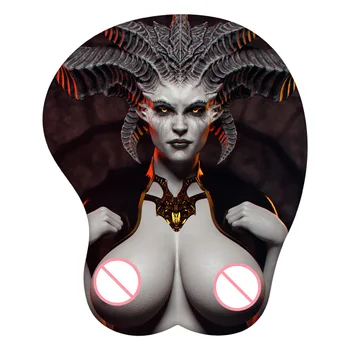 3D Коврик для мыши Lilith Diablo 4 Аниме Подставка для запястий Силиконовый Сексуальный креативный игровой коврик для мыши