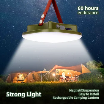 ZK20 Новый Обновленный 15600 мАч Перезаряжаемый светодиодный Кемпинг Сильный Свет с Магнитом Портативный Фонарь Для Палатки Рабочее Техническое Освещение