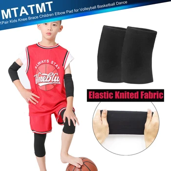 MTATMT 1 пара Детский Наколенник Детский налокотник Поддержка Бамбуковый Уголь Эластичное Сжатие колена для Волейбола Баскетбола Танцев