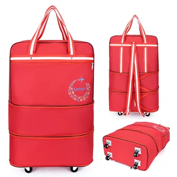 Воздушная клетчатая сумка для багажа, Универсальная Дорожная Складная сумка для хранения багажа, Оксфордская Водонепроницаемая Дорожная упаковка, Кубики