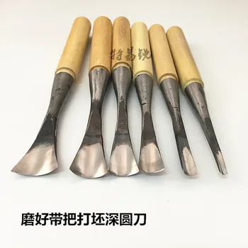 Инструмент для резьбы по дереву Dongyang Ручной Деревообрабатывающий Инструмент для резьбы по дереву Дуговой нож для резьбы Шлифовальный с ручкой Круговой нож с заглушкой