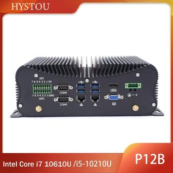 Промышленный настольный ПК HYSTOU 10th Gen Intel Core I5 10210U I7 10510U 8565U 8th DDR4 VGA HDMI GPIO 3Pin ATX AT WIFI Bluetooth