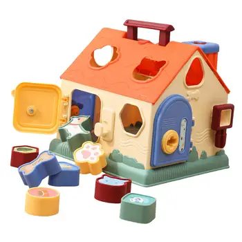Игрушка-сортировщик формы блоков, Сенсорная игрушка, набор Монтессори, игрушка для малышей в возрасте 3, 4, 5 лет, Детский сад, мальчики, девочки