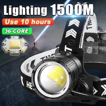 XHP360 высокой мощности рыболовные фары USB перезаряжаемые свет супер яркий Фара 18650 кемпинг мощный фонарик на голову